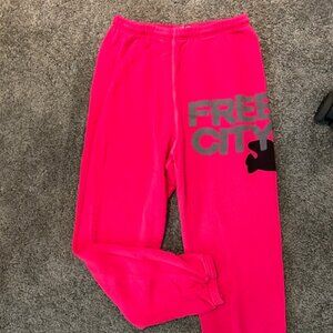 Free City - Hot Pink Sweatpants - Size XS